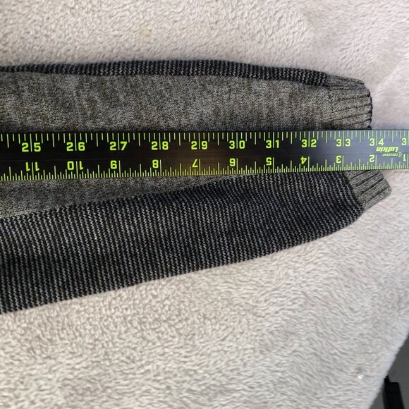 Carbon 2 Cobalt Mens Cardigan Sweater Large Hooded Gray Knit Casual Classic - Picture 5 of 7